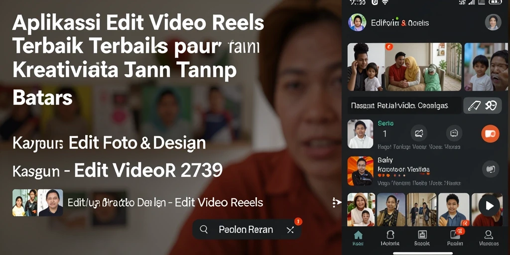 Antarmuka aplikasi 2739 yang intuitif untuk Edit Video Reels.