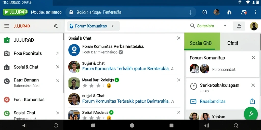 Tampilan antarmuka JUJUR4D dengan fitur Forum Komunitas yang menarik.