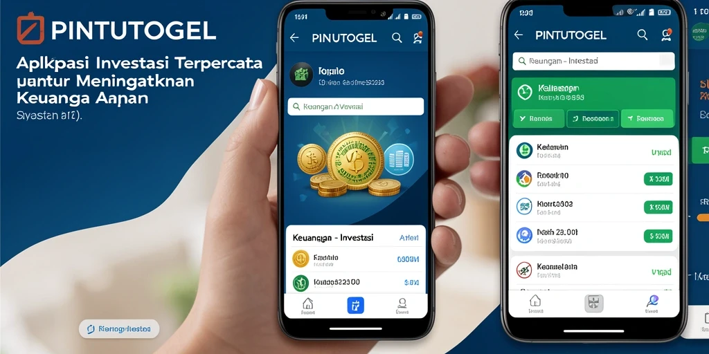 Antarmuka modern dan intuitif dari aplikasi PINTUTOGEL untuk investasi.