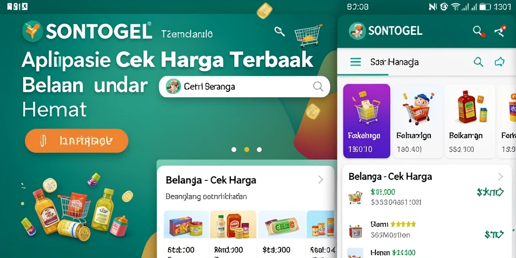Antarmuka aplikasi SONTOGEL menampilkan fitur Cek Harga dengan jelas.
