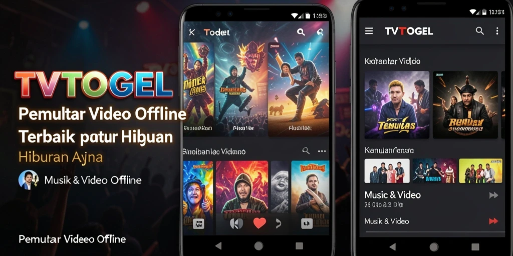 Antarmuka aplikasi TVTOGEL untuk pemutar video offline yang user-friendly.