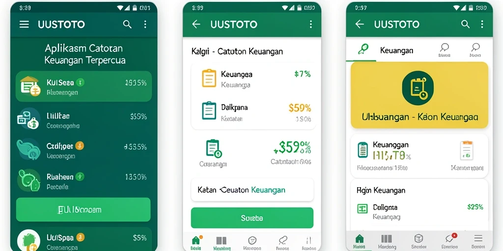 Antarmuka UUSTOTO yang ramah pengguna untuk Catatan Keuangan.