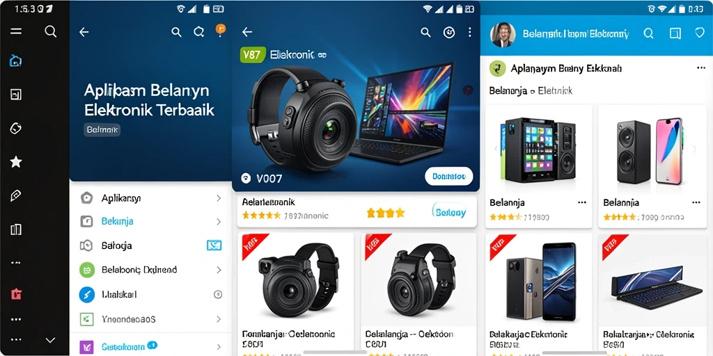 Antarmuka pengguna V87 yang modern dan fungsional.